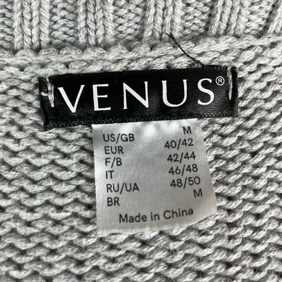 VENUS Gray Extra Long Open Front Cardigan Sweater Size M EUC - Picture 6 of 7